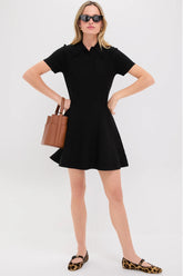 Black Knit Renata Polo Dress